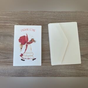 American Greetings Holly Hobbie Christmas Party Invitations Vintage set of 8